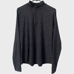 Slazenger Quarter-Zip Golf Pullover Men's XL Black Athletic Stretch Long-Sleeve